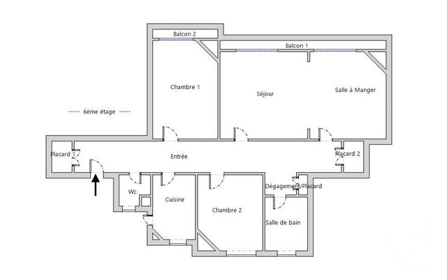 Appartement F4 à vendre - 4 pièces - 108.1 m2 - PARIS - 75015 - ILE-DE-FRANCE - Century 21 Immoside Felix Faure