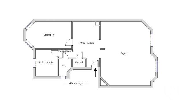 Afficher la photo en grand Appartement F3 à vendre - 3 pièces - 54.0 m2 - PARIS - 75015 - ILE-DE-FRANCE - Century 21 Immoside Felix Faure