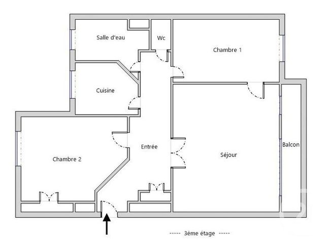 Appartement F4 à vendre - 4 pièces - 60.1 m2 - PARIS - 75015 - ILE-DE-FRANCE - Century 21 Immoside Felix Faure