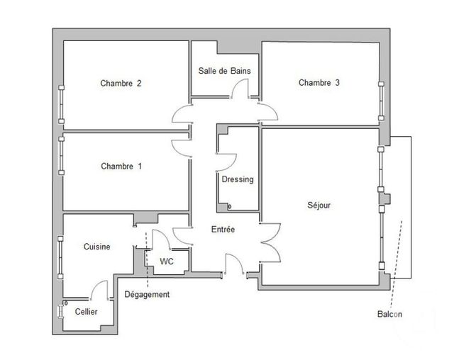Appartement F4 à vendre - 4 pièces - 79.16 m2 - PARIS - 75015 - ILE-DE-FRANCE - Century 21 Immoside Felix Faure